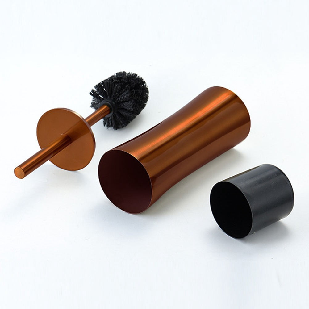 Wuweikeji Plumbing Tools,Elegant Gold Stainless Steel Toilet Brush Set: Stylish & Space-Saving Design!