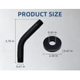 thumbnail image 3 of Wall Mounted Brass Shower Arm 6-inches with Flange Replacement for Delta U4993-BL, Matte Black$$Tools & Hardware Other, 3 of 5