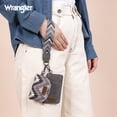 thumbnail image 3 of Wrangler Aztec Keychain Wristlet Wallets for Women Western Dual Pouch Wristlet Credit Card Holder Wallet with Zipper Pocket, Geometric-Grey, 3 of 7