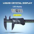 thumbnail image 3 of Scienceny Calibrador Vernier Digital, regla micrométrica de calibre 0-150mm, pantalla LCD, instrumento artesanal de medición operado por para el Medidores de medidas dimensionales TYPE2 Negro Scienceny TO000933-02, 3 of 6
