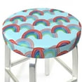 thumbnail image 3 of Gaeub colorful rainbow Print Round Bar Chair Cushion Cover, Velvet Seat Cushion Cover,Non-Slip Chair Cushion,Washable Stool Cover for Kitchen, Bar, and Office Stools-12 inch, 3 of 7