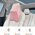 thumbnail image 5 of CxhicLuv Car Neck Pillow Auto Cervical Support Adjustable Elastic Breathable Knitted Fabric Vehicle Comfort Accessories Neck Pain Relief Sedentary People Drivers, Pink, 5 of 6