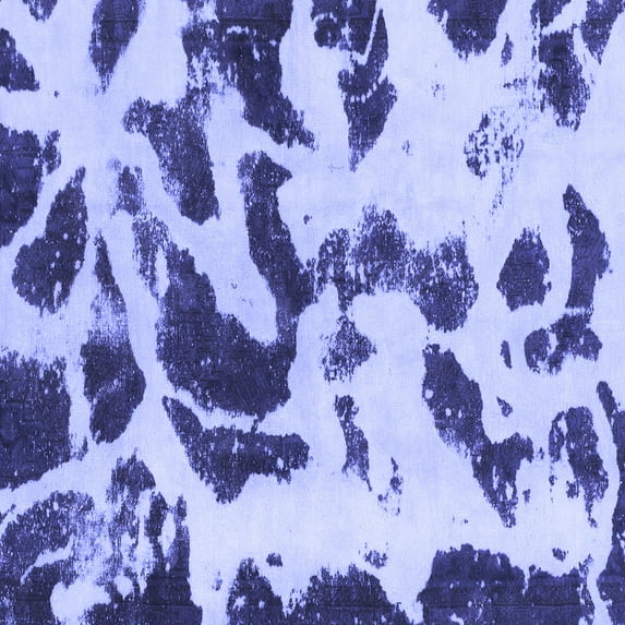 Ahgly Company Indoor Square Abstract Blue Modern Area Rugs, 3' Square