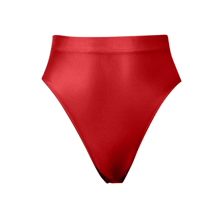 Fulorrnie Underwear for Women High Waisted Tummy Control Breathable Comfort Panties Briefs Cheeky Stretchable Elastic Waist Panty  Red  L
