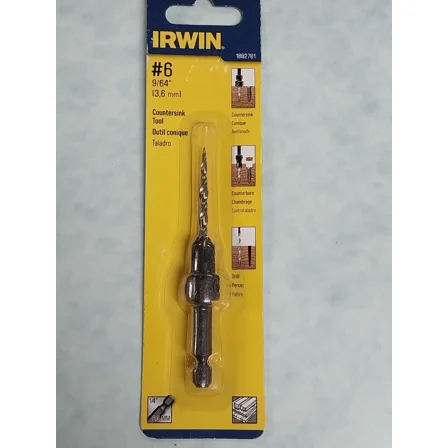 Irwin #6 Tapered Countersink Tool - 1882781 9/64"