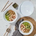 thumbnail image 3 of INFUSE 4-Piece 8" Melamine Noodle Ramen Bowls Set, White, 3 of 7