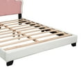 thumbnail image 5 of Euroco Wood Full Size Platform Bed with Crown Headboard and for Kids, White, 5 of 9