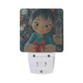 thumbnail image 7 of Girl with Christmas Gift LED Night Light with Smart Sensor Plug Into Wall Dusk to Dawn 2 packs, 7 of 7