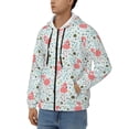 thumbnail image 3 of Honeii Cute Flamingo Print Hoodies for Men, Pullover & Full Zip, Breathable Zip up Hoodie, Sweatshirt-Medium, 3 of 5