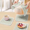 thumbnail image 5 of Farmhouse Sage Green White Striped Pot Holders for Kitchen Heatproof Potholder, 5 Pack Modern Stripes Hot Pads Multipurpose Oven Pads Cloth Potholders Trivet for Cooking Baking, 5 of 8