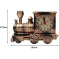 thumbnail image 2 of Antique Digital Locomotive Train Alarm Clock Stylish Personality Engine Design Model Student Table Clock Gift (Copper(1Pc), 2 of 5