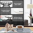 thumbnail image 2 of Cat Bowls, Elevated Cat Bowl, Raised Ceramic Cat Dish with Metal Stand, Pet Water or Food Feeding Station for Indoor Cats, Kitten, Puppies and Small Dogs, Dishwasher Safe, 2 of 10
