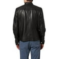 thumbnail image 2 of Men's Genuine Lambskin Leather Jacket Motorcycle Biker Zipper Jacket A022, 2 of 3