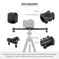 thumbnail image 2 of Andoer 40cm/15.7inch Aluminum Alloy Camera Video Slider Track Rail Stabilizer Max. Load 13.2Lbs for DSLR Camera, 2 of 9