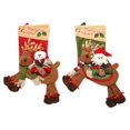 thumbnail image 1 of Jinsinto 2pcs Handmade Christmas socks Decoration Long-Legged Christmas Decoration Set, 1 of 5