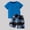 Blue, variant on Toddler Boys Vacation Outfits Set- Short Sleeve Soft Cotton Casual T Shirts and Shorts Kids Summer Clothes Blue Size 5 T