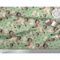 thumbnail image 3 of Soimoi Modal Satin Fabric Floral & Owl Cartoon Print Fabric by Yard 42 Inch Wide, 3 of 3