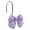 Purple, variant on Dznils Resin Bow Shower Curtain Hooks Rings, Rustproof Shower Hooks for Bathroom, Pink, Set of 24