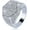 White Gold, variant on Mens Iced Out CZ Hexagon Bling Pinky Ring 18k gold Plated Hip Hop Ring for Men