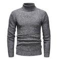 thumbnail image 3 of Fall Savings 2024! TAGOLD Men Fall Winter Sweater Tops Clearance,Men's Casual Top Casual Sports Top Long Sleeved Turtleneck Sweater Top/shirt, 3 of 4