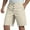Khaki, variant on MIXUE Mens Shorts Summer Solid Color Spring Fashion Linen Button Up Casual Breathable Straight Leg Mens Workout Shorts Sportwear,Brown,M