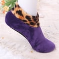 thumbnail image 4 of GDREDA Chaussettes d'Hiver Chaudes Léopard pour Femmes Chaussettes d'Intérieur pour Femmes avec Grands Pieds Chaussettes de Randonnée Invisibles Chaussettes Épaisses Chaussettes Hautes Chaussettes Pack, 4 of 4