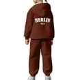 thumbnail image 4 of Fgnfyis Girls Long Sleeve Hoodie and Pants Sets Soft Warm Outfits for Daily and Outdoor Wear Toddler Pullover Sweat Suit with Comfortable Fit Coffee 4-5 Years, 4 of 6