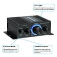thumbnail image 5 of SUGARMOM 2 Channel Car Stereo Amplifier - 400W Dual Channel High Power Audio Sound Auto Small Speaker Amp with LED Light and Remote Control  Support SD/USB/MP3/FM/Radio, 5 of 11