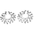thumbnail image 4 of 2x1 Pair Stainless Steel Adjustable Clip On NippleRing Flower Mamilo Ring, 4 of 5