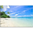 thumbnail image 5 of Seaside Landscape Canvas Wall Art Blue Sky And White Clouds Scenery Poster Print Wall Artwork Modern Aesthetic Wall Decor for Home Bathroom Kitchen Hallway Nursery Ready to Hang [12''''Hx 18''''W], 5 of 6