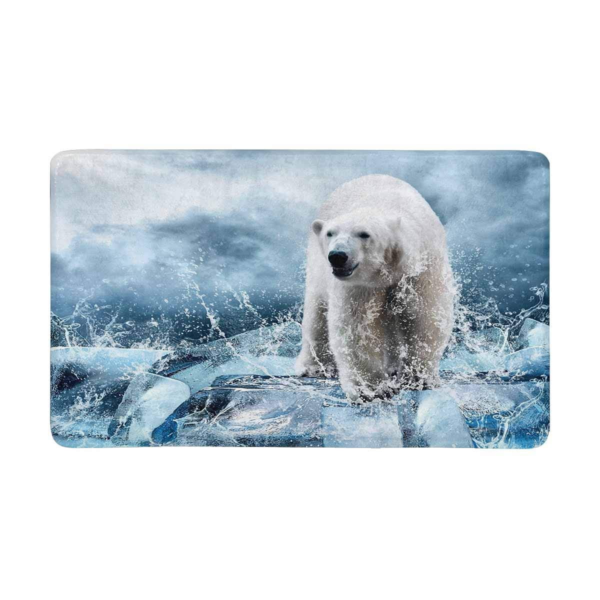 Pop White Polar Bear Hunter On The Ice In Water Drops Indoor