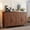 Cherry, variant on HAUXITIO 63"W Farmhouse Sideboard with 4 Barn Doors & 3 Drawers,Coffee Bar Buffet Cabinet for Kitchen & Dining Room,Black