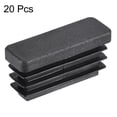 thumbnail image 3 of Uxcell Cubierta de capuchón rectangular para patas de muebles de silla de escritorio PP negra 20Pcs 1.5''x0.51'', 3 of 3
