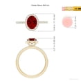 thumbnail image 5 of ANGARA Lab Grown 1.25 Ct Oval Ruby Classic Halo Engagement Ring for Women in 14K Yellow Gold (Size-8x6mm) | July Birthstone, Birthday, Anniversary, Jewelry Gift for Women | Lab-Grown Ruby Ring, 5 of 8