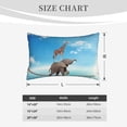 thumbnail image 6 of Bixox Elephant Giraffe Printed Pillow Protector,Super Soft Ideal for Home,Guests,Rentals - 16"x24", 6 of 8