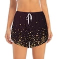 thumbnail image 2 of Salouo Gold stars luxury sparkling Print Women's 2 in 1 Running Shorts Double-Layer Shorts Athletic Workout Gym Yoga Shorts Running Shorts for Women-Small, 2 of 7