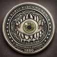 thumbnail image 1 of shyuyusa Surreal Art Pattern Metal Token, Special Carved Commemorative Coin, Distinctive Texture Craft Piece for Desktop Layout, Personal Ornament, 1 of 5
