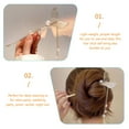 thumbnail image 3 of Miangastore 2 Pcs Bâtons de Cheveux Queue de Poisson Épingles à Cheveux Filles Baguettes Perles à Franges, 3 of 8
