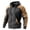 Dark Gray, variant on SBYOJLPB Men's Casual Solid Color Hooded Half-Zip Fitness Leisure Sport Pocket Long Sleeve Top