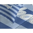 thumbnail image 4 of Ambesonne Reveal Party Quilted Bedspread Set 3 Pcs, Marine Stripes Modern, Queen Size, Pale Blue White and Blue, 4 of 5