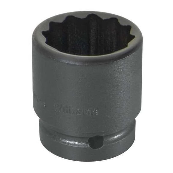 Williams 1" Drive Impact Socket Black Industrial, 1" D,5/8 12 Pt JHW39720