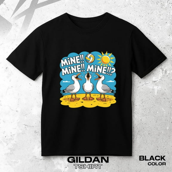 Funny Bird Playing Volleyball Mine Game Day Vibes Sports Animal Unisex T-Shirt, up to size 5XL.