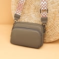 thumbnail image 2 of Bolso bandolera de cuero genuino Moda Mujer Bolso de hombro Casual para el trabajo (Caqui) Ehuebsd  Para Estrenar, 2 of 9