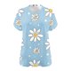 thumbnail image 3 of Camisetas de Verano de las Mujeres de Manga Corta con Cuello en V de Gran Tamaño Camiseta Deportiva Sólida, Base Cómoda Casual, 3 of 4