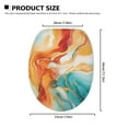 thumbnail image 6 of SEANATIVE Marble Stripes Toilet Seat Cover Orange Elongated Toilet Lid Covers Fall Toilet Seat Lid Cover Bathroom Dust Cover Holiday Accessories Home Decorations, 6 of 6