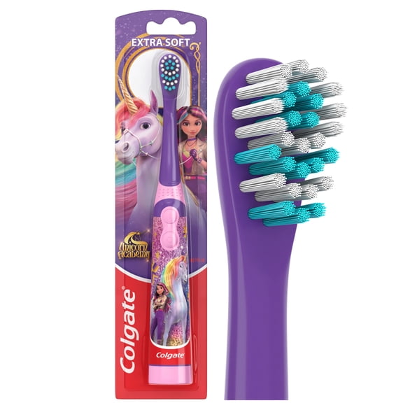 Colgate Unicorn Academy Kids Battery Powered Toothbrush, Extra Soft Kids Toothbrush, 1 Ct