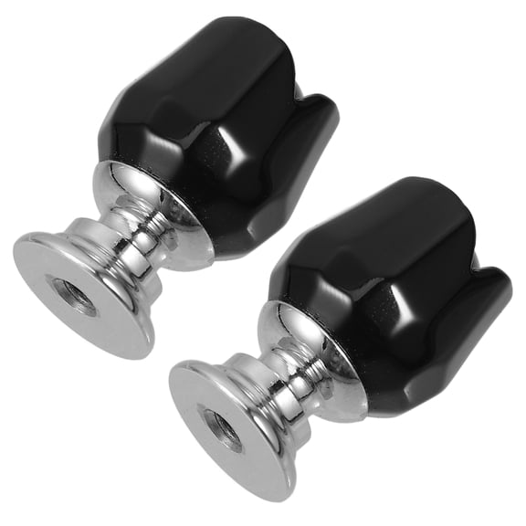 Elegant Crystal Drawer Knobs with Single Hole Design for Home Use Black 2 Pieces
