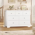 thumbnail image 6 of Homfa 7 Drawer White Dresser for Bedroom, Modern Chest of Drawer Wood Storage Cabinet for Entryway Living Room, 6 of 7