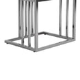 thumbnail image 4 of Modern Metal Frame Rectangular End Table with 1 Drawer, White and Silver - Saltoro Sherpi, 4 of 5