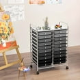 thumbnail image 2 of Costway 20 Drawers Rolling Storage Cart Art Craft Organizer on Wheels Multipurpose Grey, 2 of 10